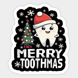 Merry Toothmas - Dental Xmas Holiday Christmas Dentist Sticker